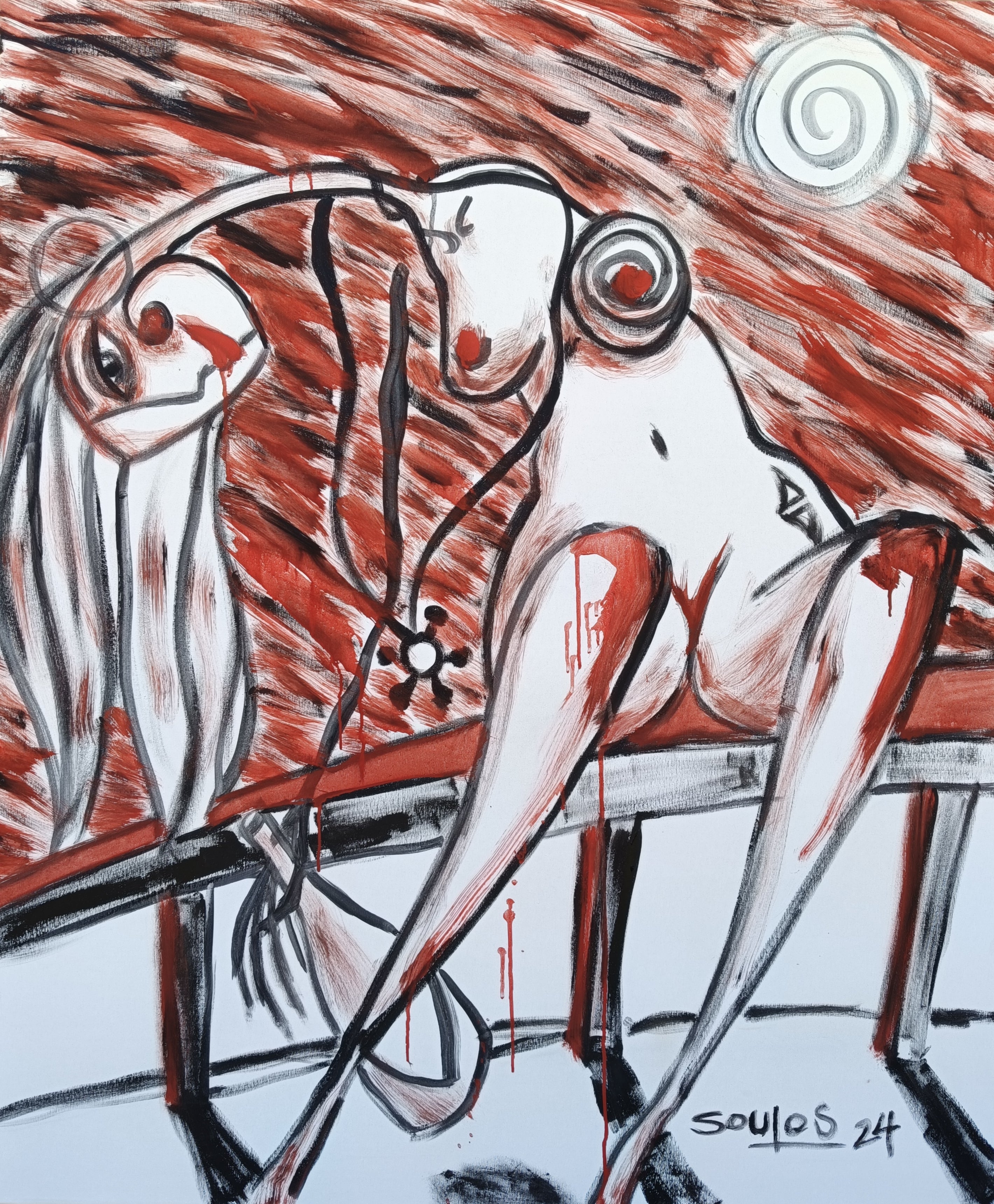'Girl on a bench'