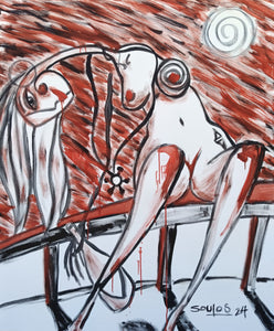 'Girl on a bench'